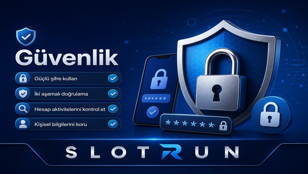 Slotrun hesap güvenliği rehber görseli